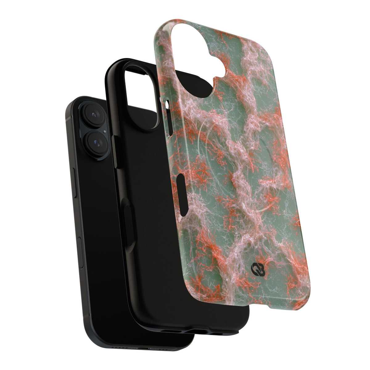 Coral Pixel Matrix · Tough 2.0 Magnetic Phone Case for iPhone · Green