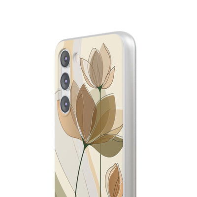Beige Lite Phone Case for Samsung - Muted Ochre Petals