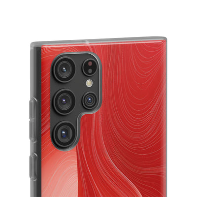 Red Lite Phone Case for Samsung - Crimson Silk Strands