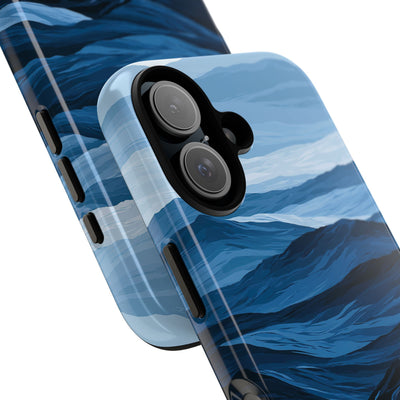 Blue Tough Phone Case for iPhone - Cobalt Ridge Tides