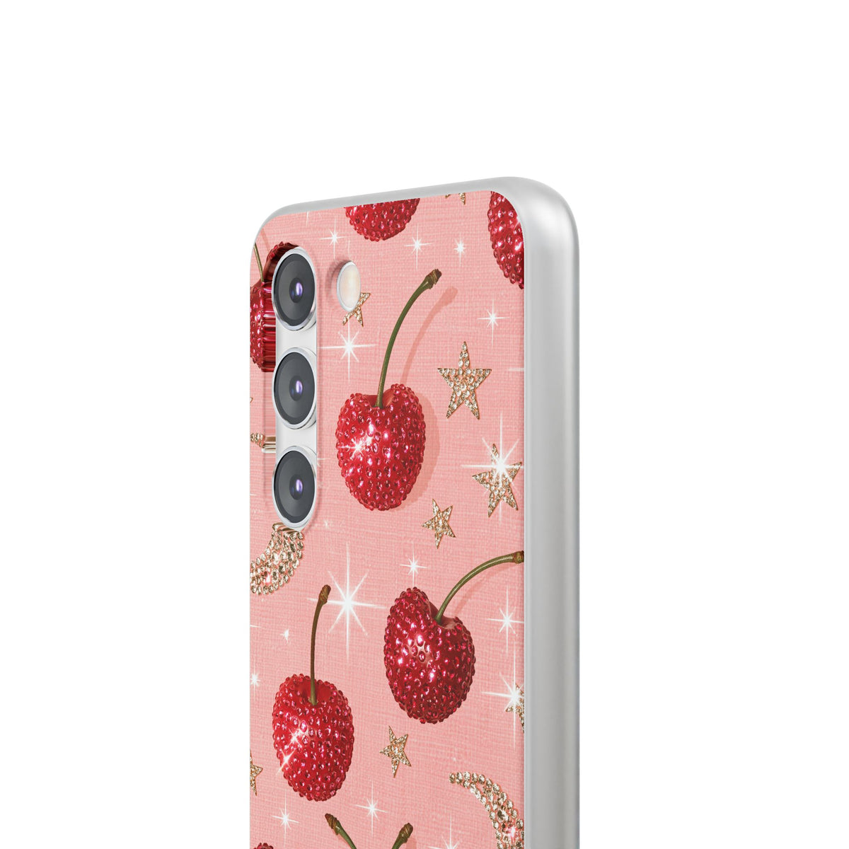 Bedazzled Ruby Cherries · Lite Phone Case for Samsung · Pink