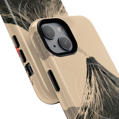 Beige Tough 2.0 Magsafe Phone Case for iPhone - Obsidian Ink Summit