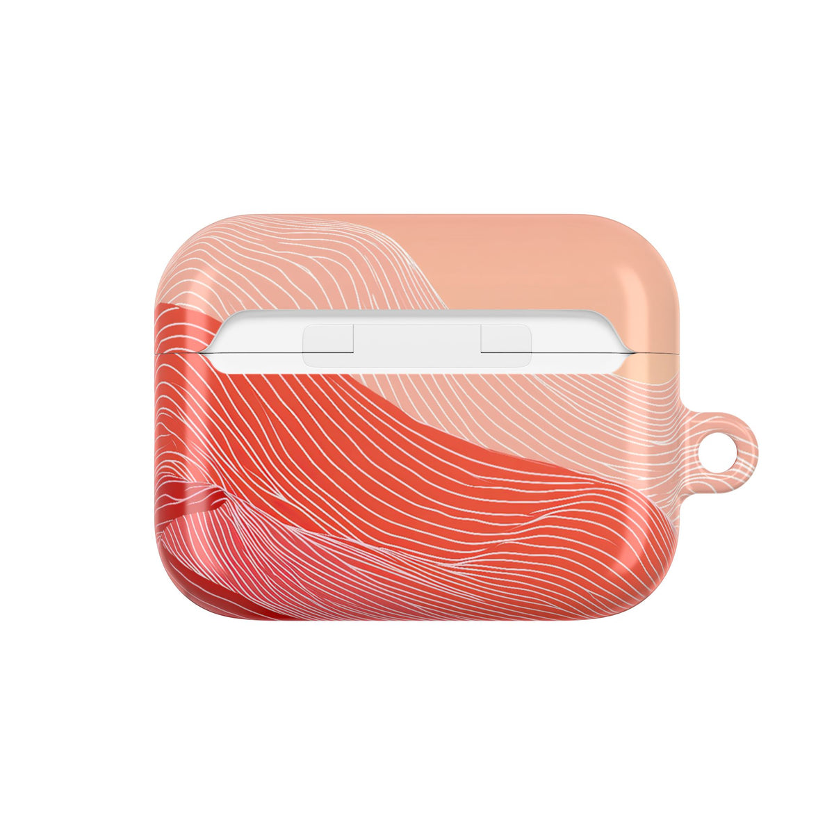 Coral Ridge Contours · Hard Case for AirPods & AirPods Pro · Red