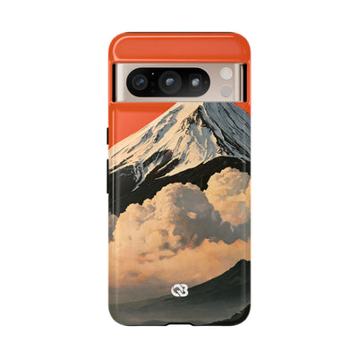 Sacred Peak Fuji · Tough Phone Case for Pixel ·  Orange