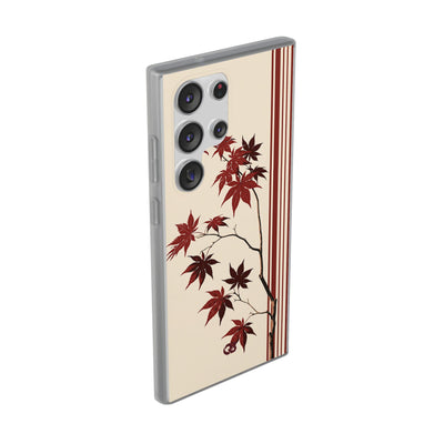 Red Lite Phone Case for Samsung - Crimson Momiji Stripe