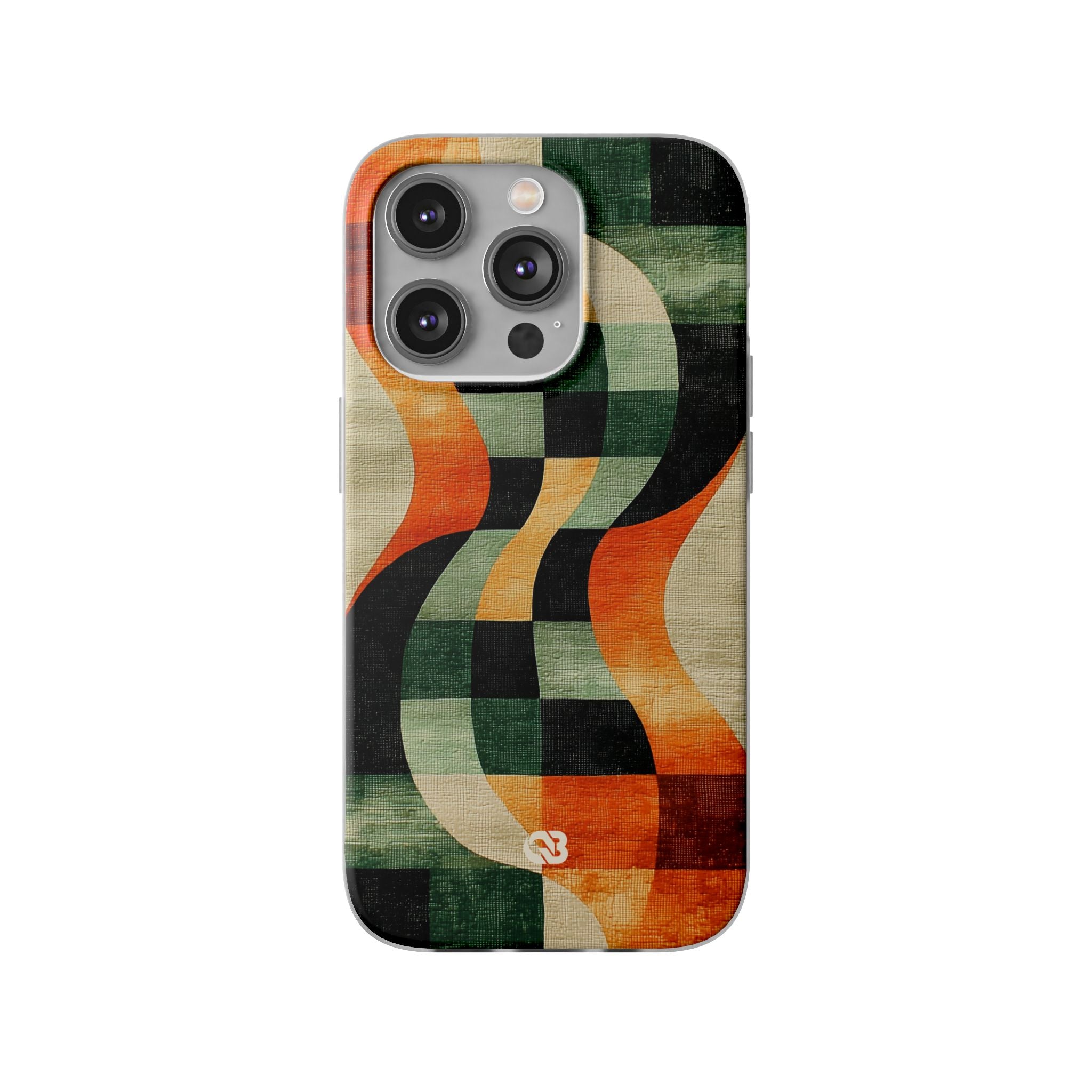 Burnt Orange Curve · Soft Phone Case for iPhone