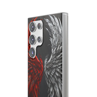 Split Crimson Wing · Soft Phone Case for Samsung