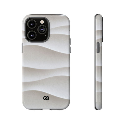White Tough Phone Case for iPhone - Arctic Flow Ridges