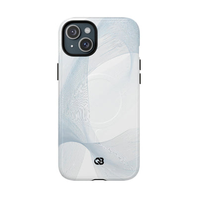 White Tough 2.0 Magsafe Phone Case for iPhone - Arctic Line Current