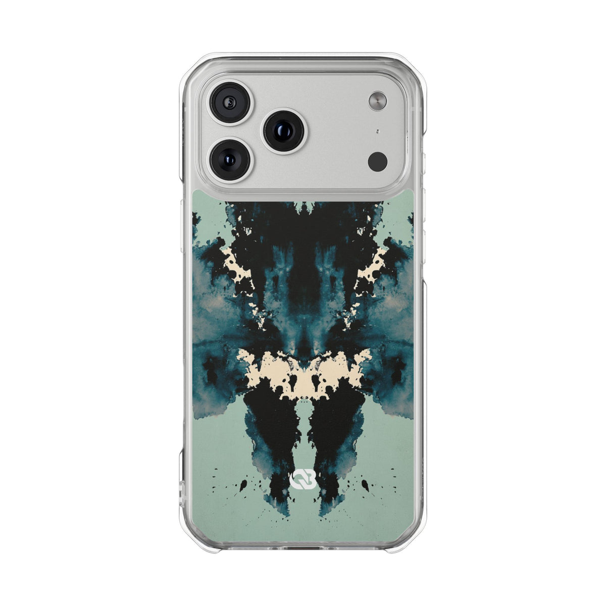 Rorschach Ink Void · Clear Impact Magnetic Phone Case for iPhone ·  Black