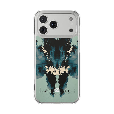 Rorschach Ink Void · Clear Impact Magnetic Phone Case for iPhone ·  Black