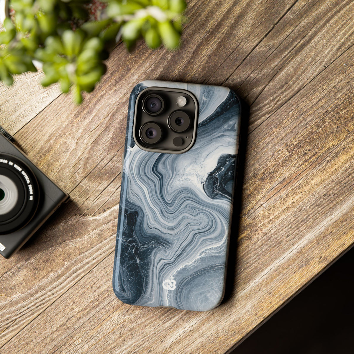 Suminagashi Ink Flow · Tough Phone Case for iPhone · Grey