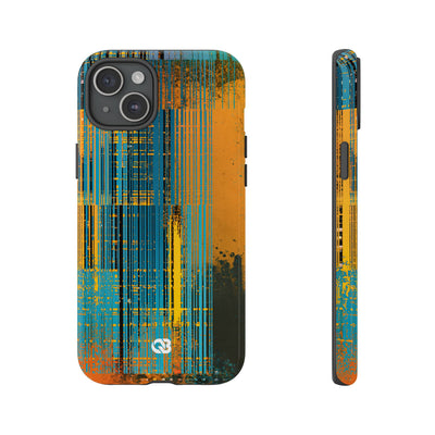 Cyber Glitch Stream · Tough Phone Case for iPhone · Teal