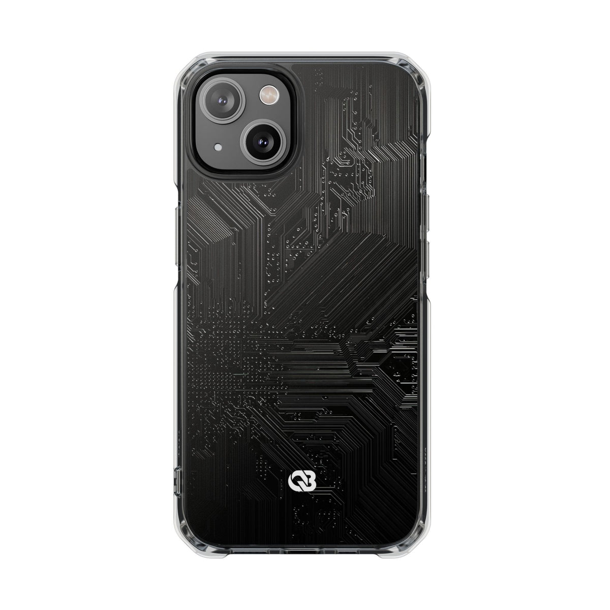 Obsidian Circuitry · Clear Impact Magnetic Phone Case for iPhone ·  Black