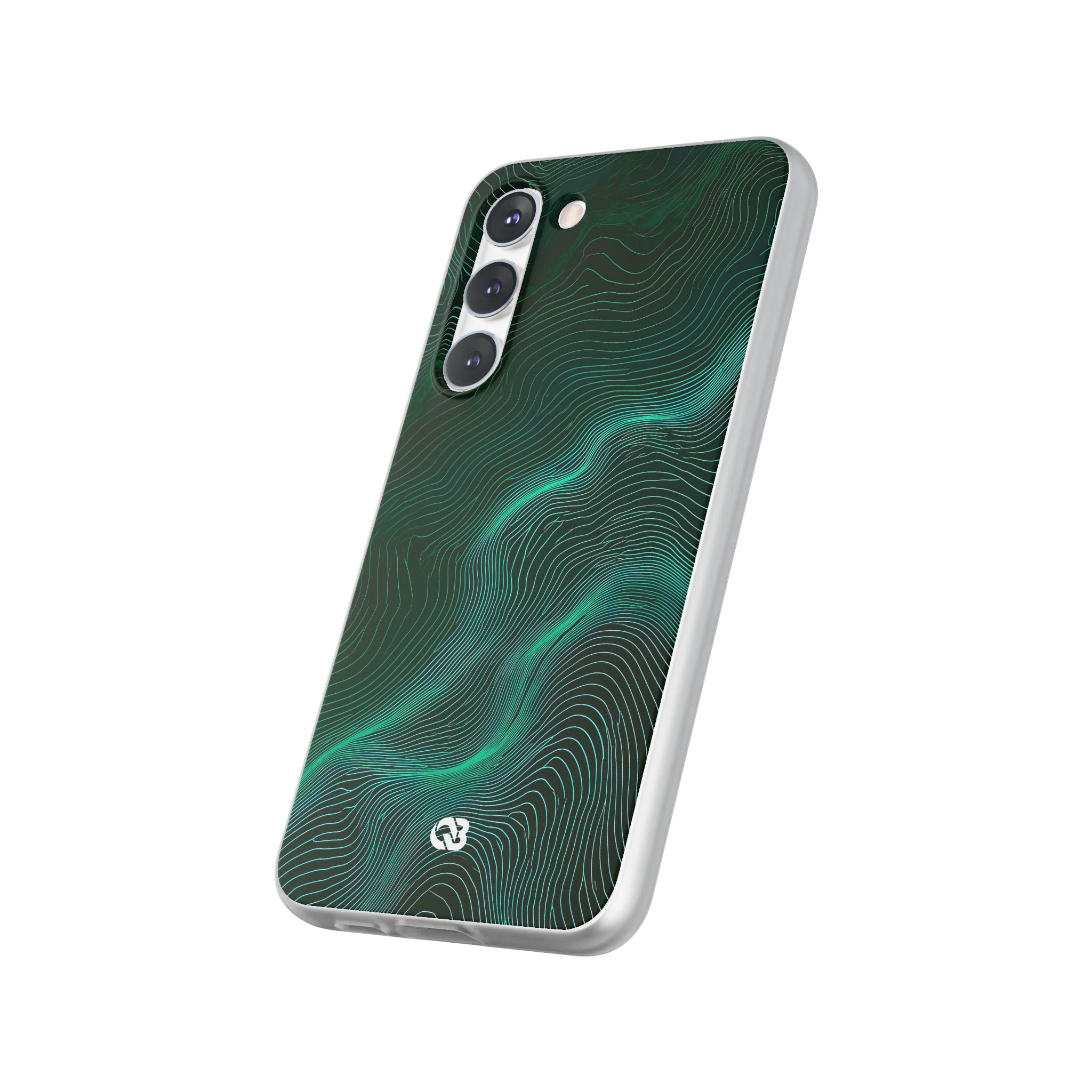 Teal Lite Phone Case for Samsung - Neon Jade Contour