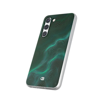 Teal Lite Phone Case for Samsung - Neon Jade Contour