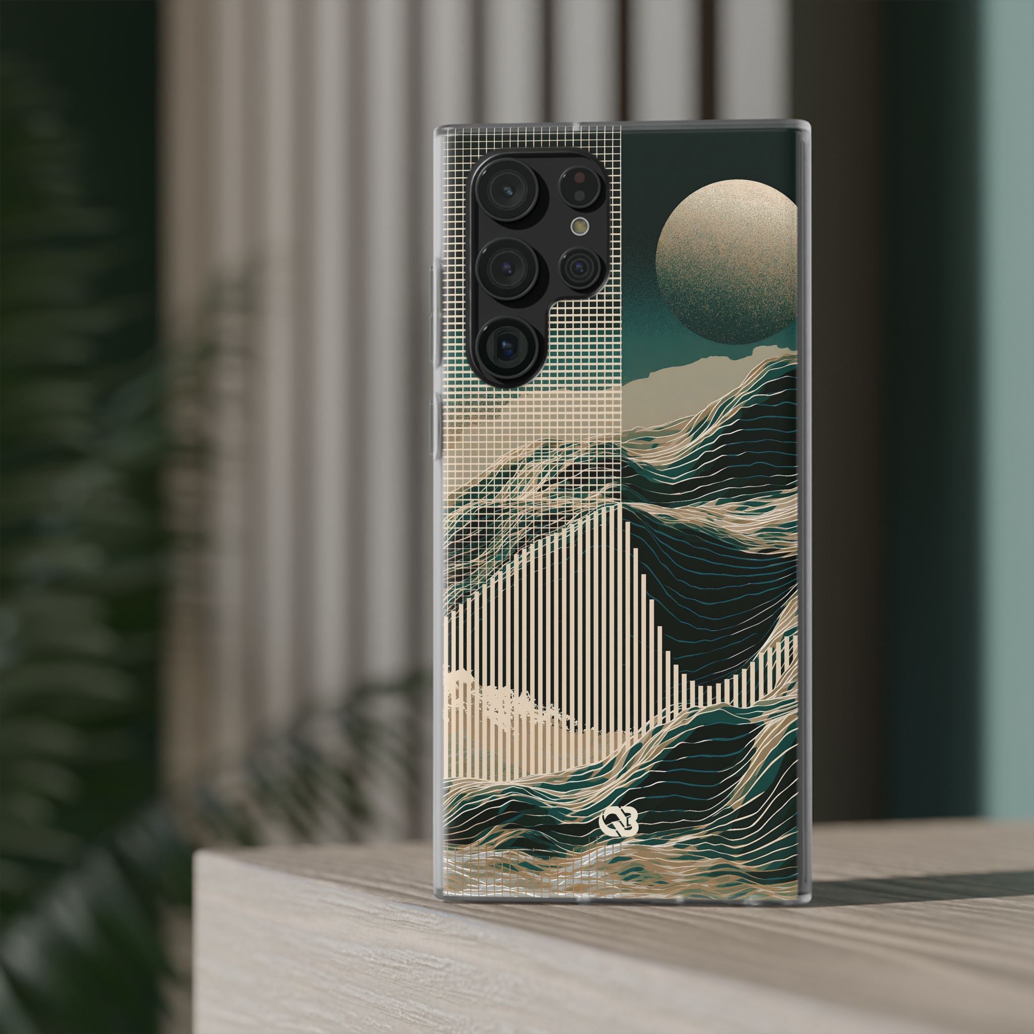 Green Lite Phone Case for Samsung - Lunar Moss Topography