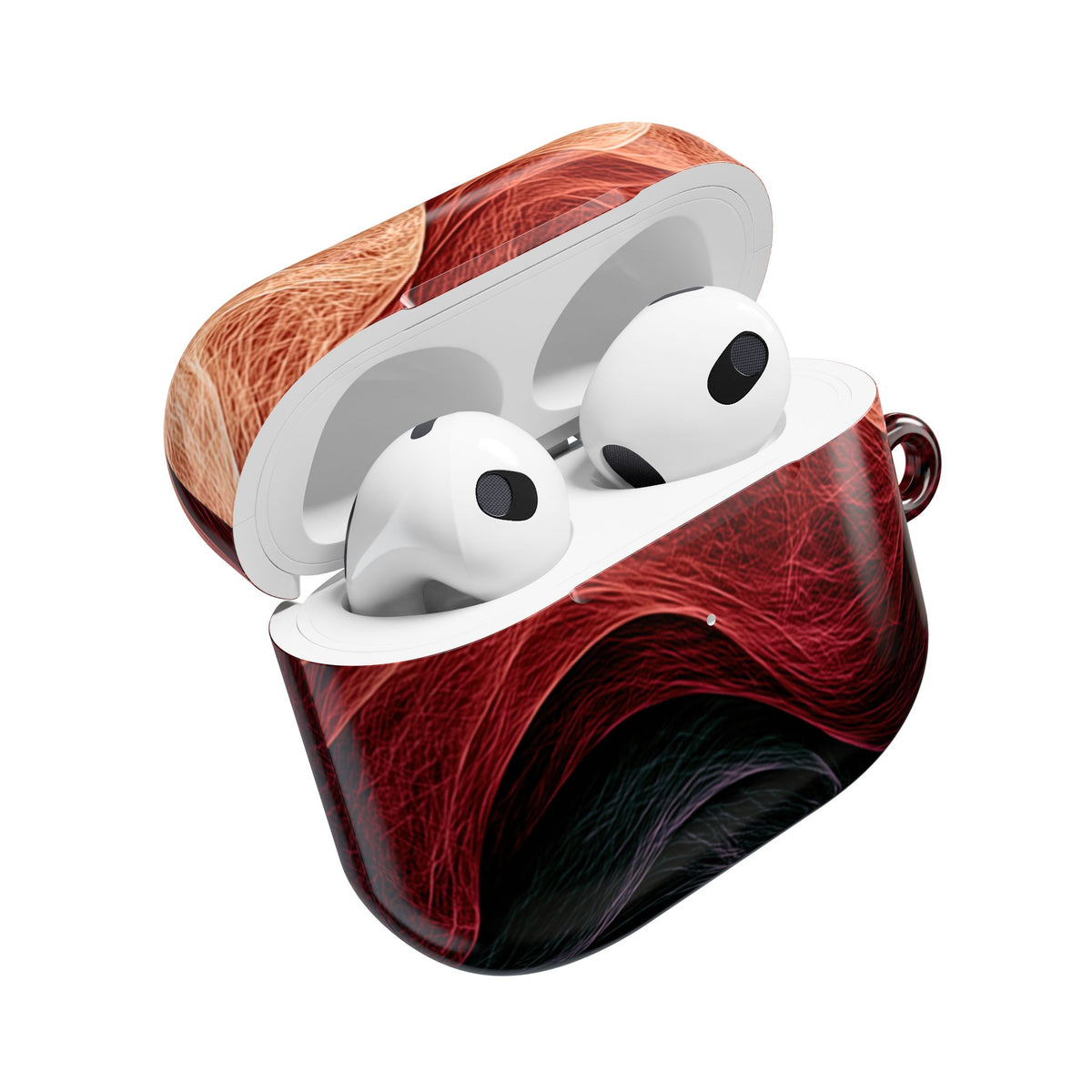Ember Wave Dispersion · Hard Case for AirPods & AirPods Pro · Red