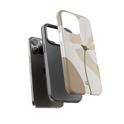 Beige Tough Phone Case for iPhone - Sage Linen Magnolia