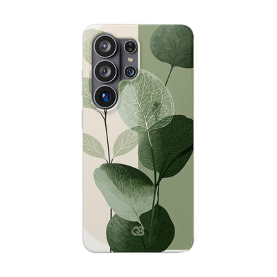 Green Lite Phone Case for Samsung - Sage Leaf Skeletals