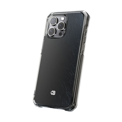 Black Impact MagSafe Phone Case for iPhone - Midnight Brushed Grain
