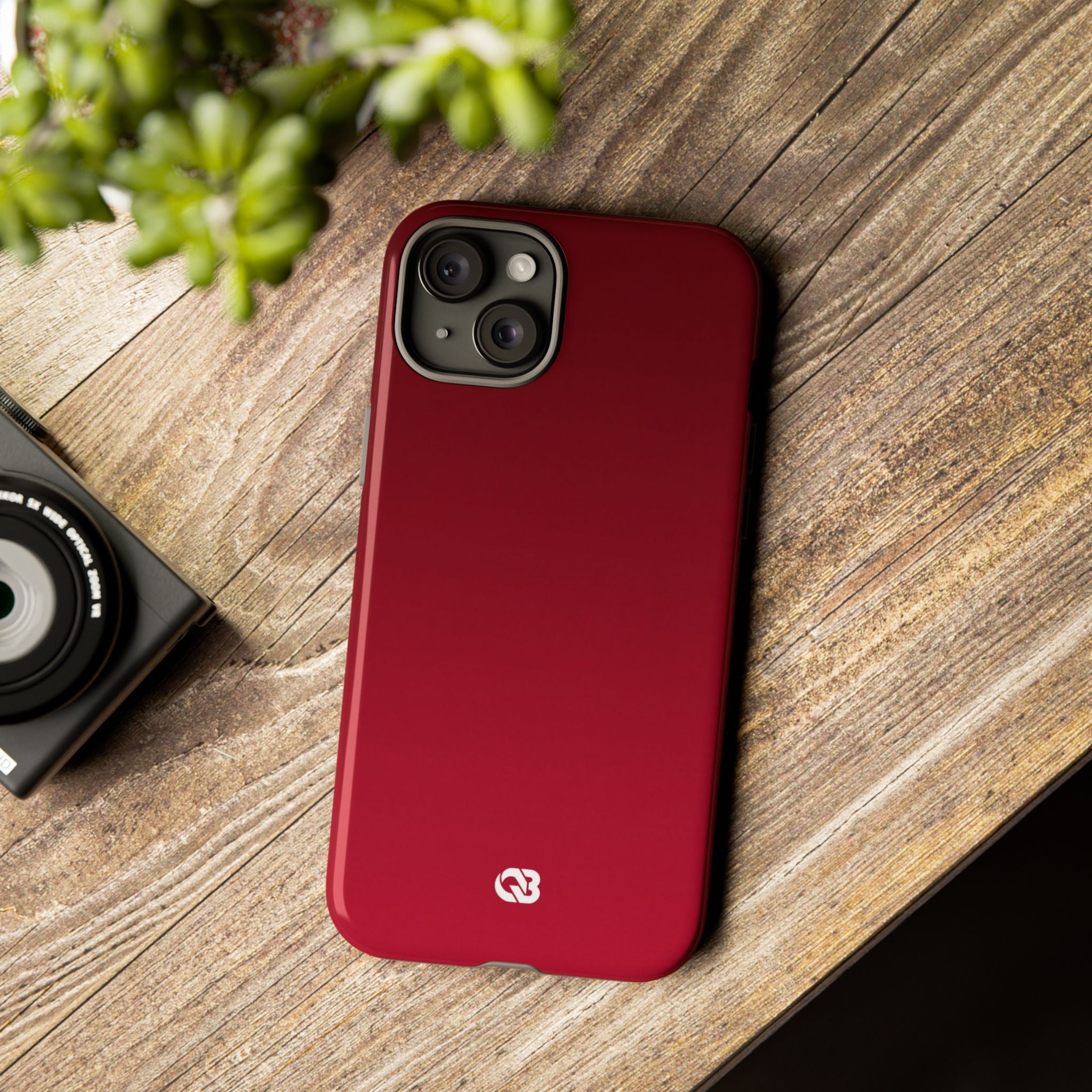 Red Tough Phone Case for iPhone - Crimson Velvet Fade