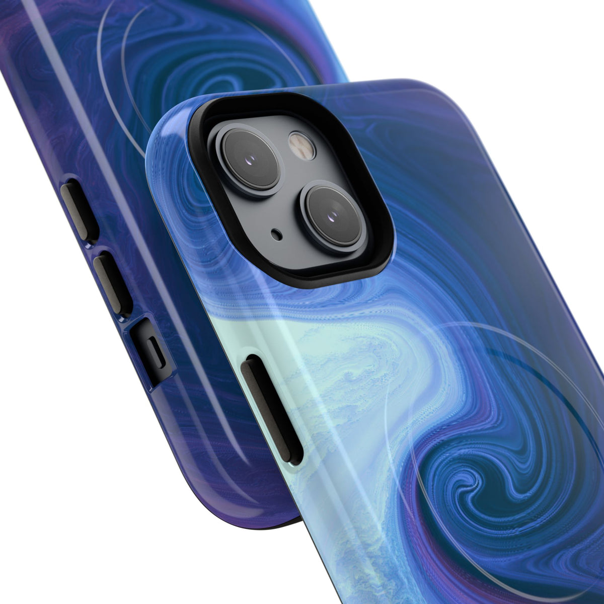 Azure Fluid Swirl · Tough 2.0 Magnetic Phone Case for iPhone · Blue