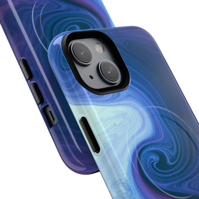 Azure Fluid Swirl · Tough 2.0 Magnetic Phone Case for iPhone · Blue