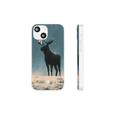Nordic Boreal Moose · Lite Phone Case for iPhone ·  Blue