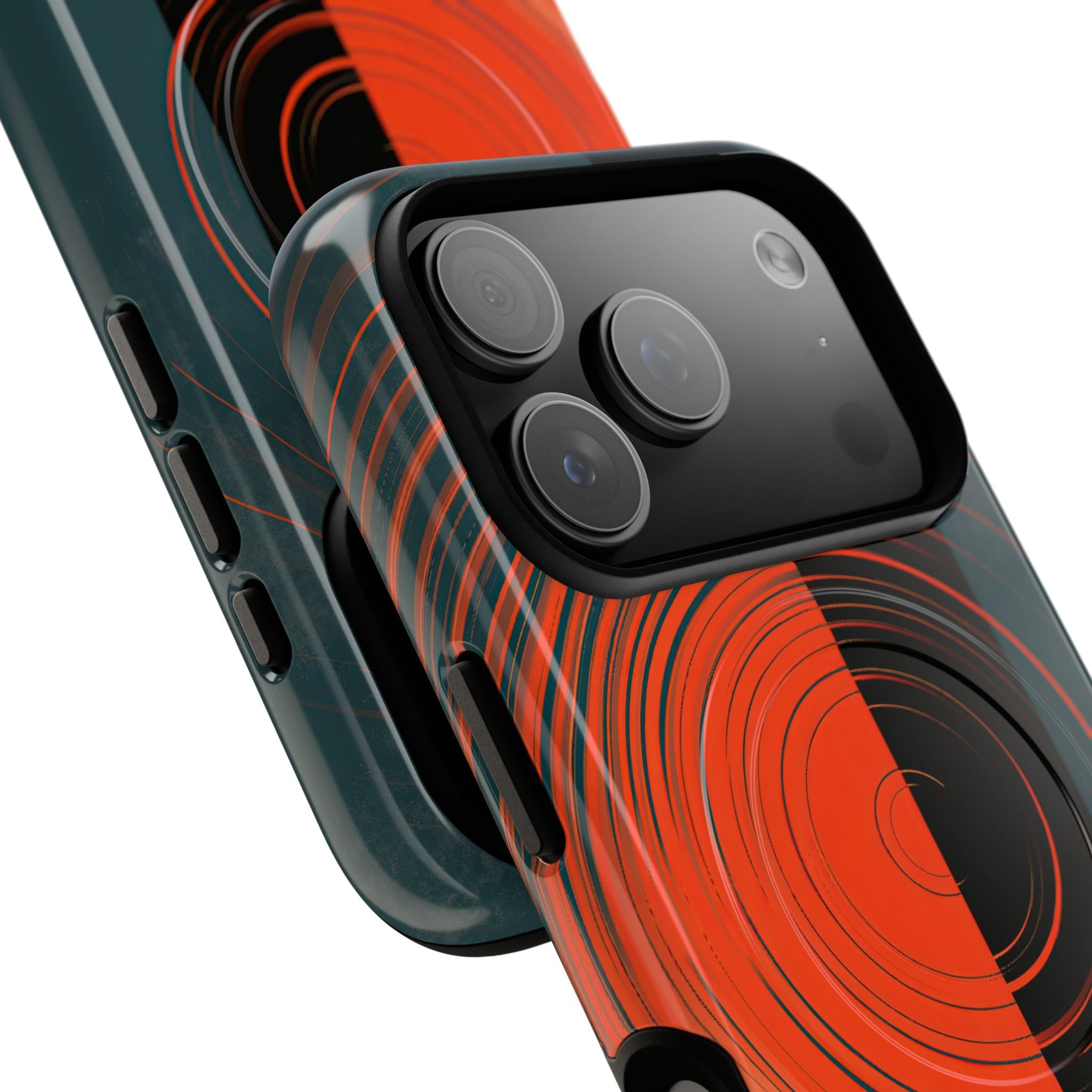 Teal Tough 2.0 Magsafe Phone Case for iPhone - Burnt Slate Radial