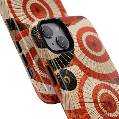 Vermilion Wagasa Motif · Tough 2.0 Magnetic Phone Case for iPhone · Red