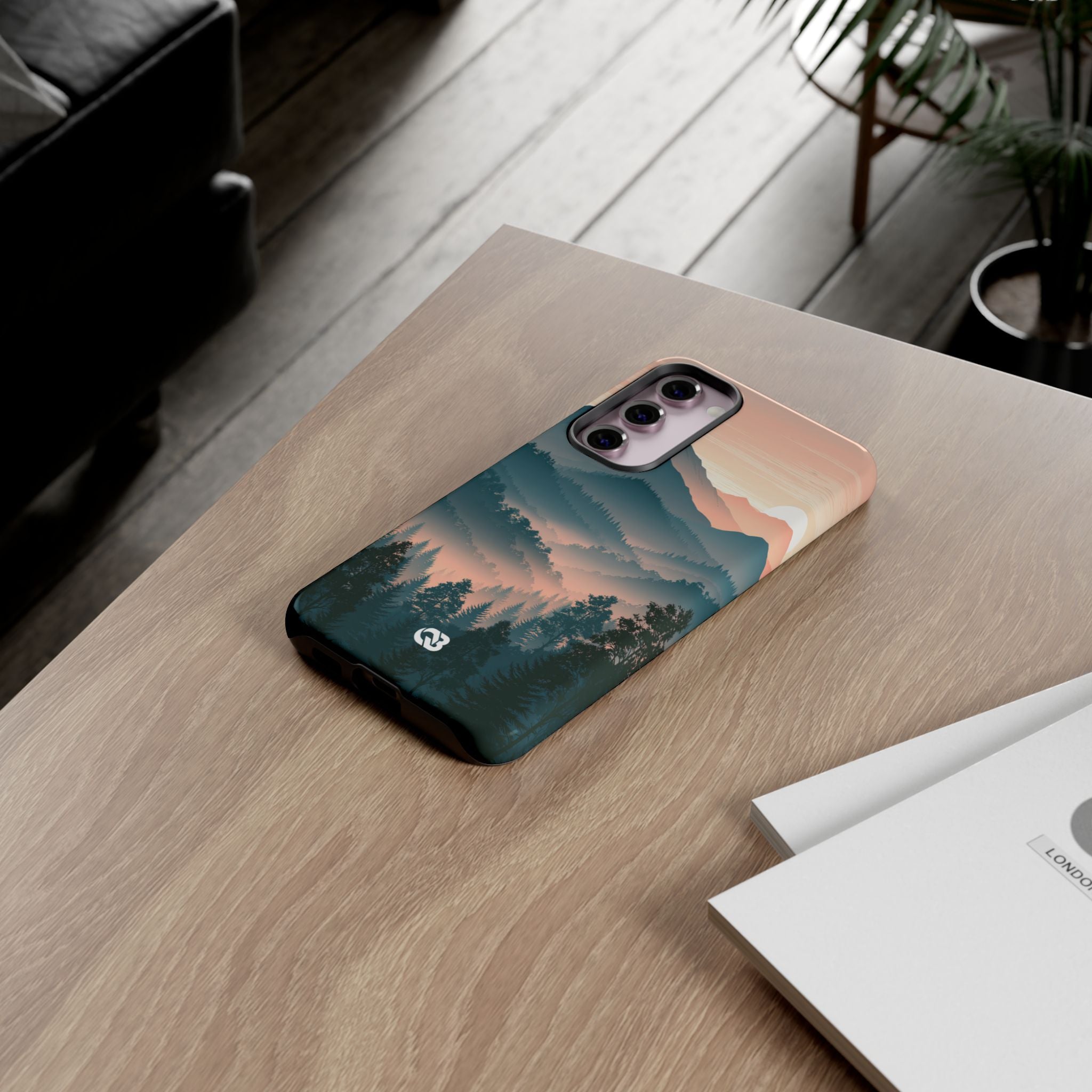 Teal Tough Phone Case for Samsung - Alpine Teal Horizon