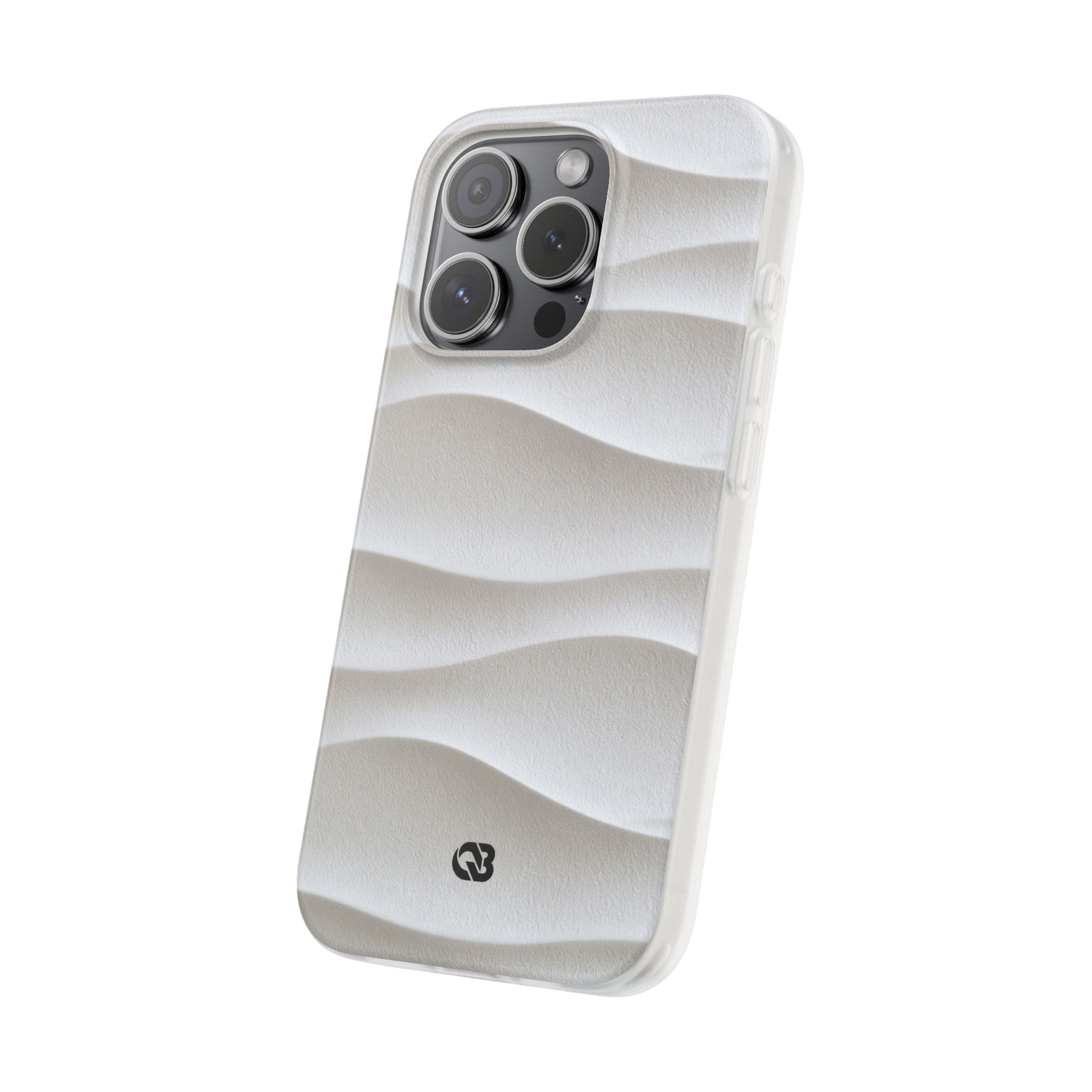 White Lite Phone Case for iPhone - Arctic Flow Ridges