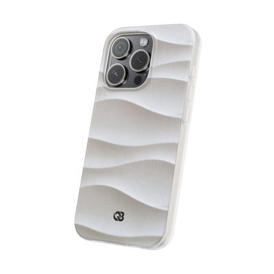 White Lite Phone Case for iPhone - Arctic Flow Ridges