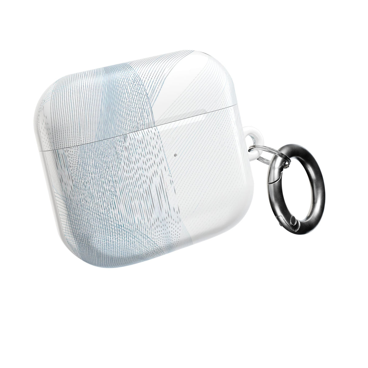 Glacial Contour Waves · Hard Case for AirPods & AirPods Pro · White