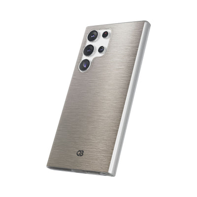 Grey Lite Phone Case for Samsung - Brushed Nickel Linen