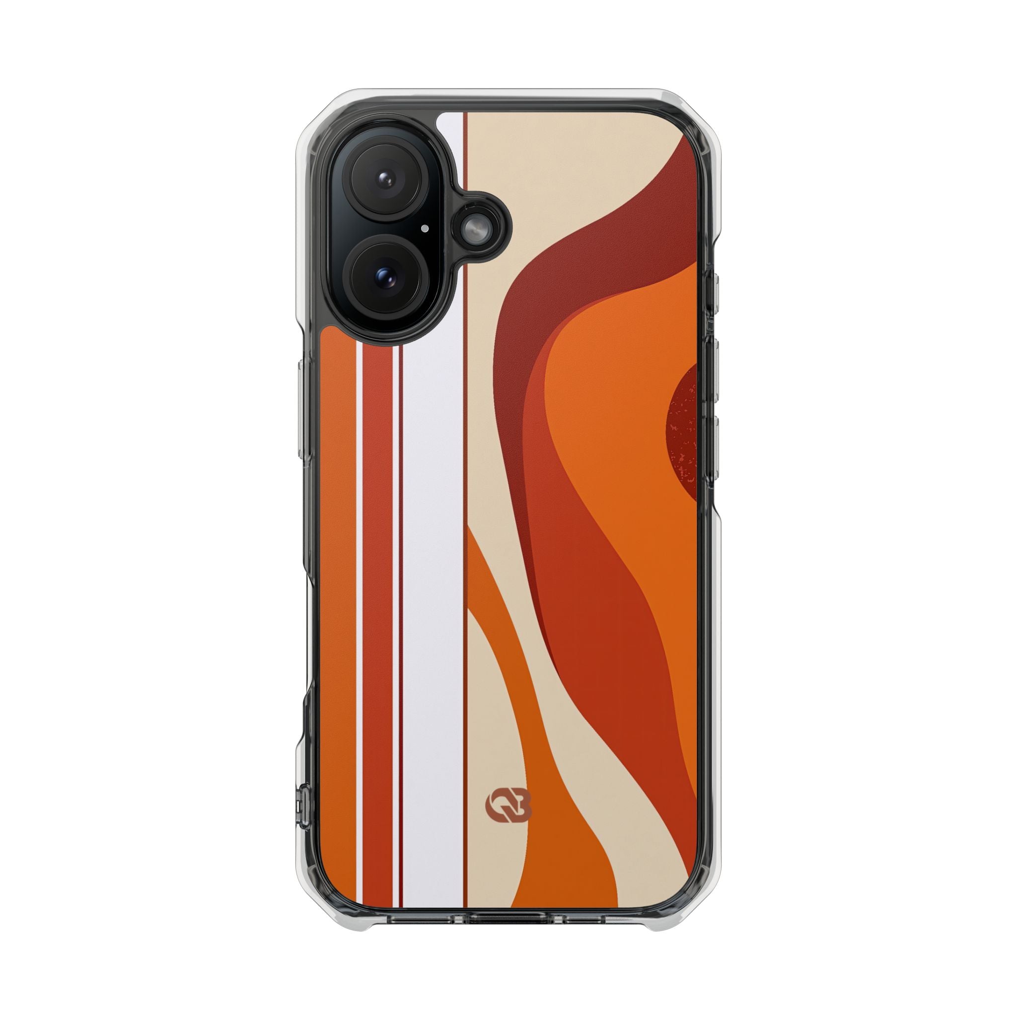 Orange Impact MagSafe Phone Case for iPhone - Terracotta Metro Line