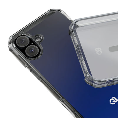 Midnight Cobalt Gradient · Clear Impact Magnetic Phone Case for iPhone · Blue