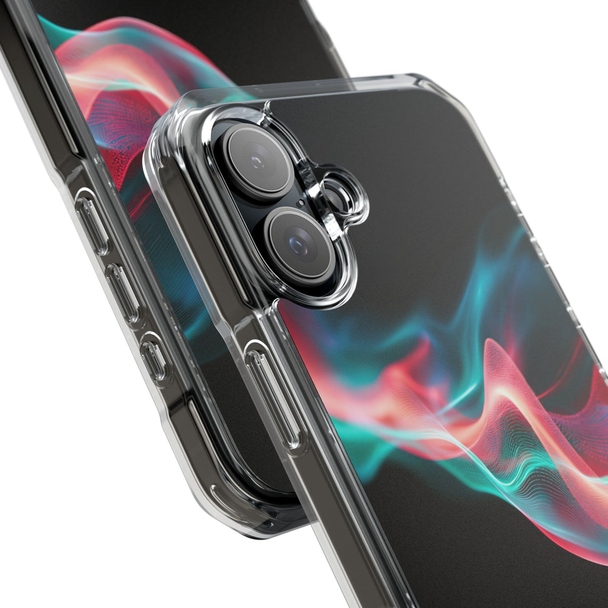 Digital Frequency · Clear Impact Magnetic Phone Case for iPhone · Black