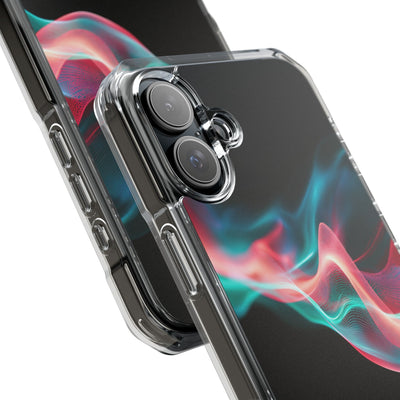Digital Frequency · Clear Impact Magnetic Phone Case for iPhone · Black