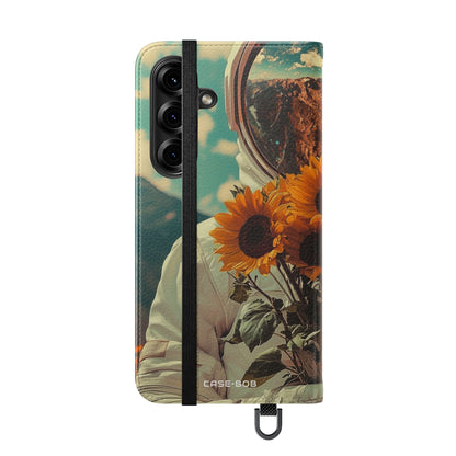 Sunflower Astronaut - Samsung S25 Case - Wallet