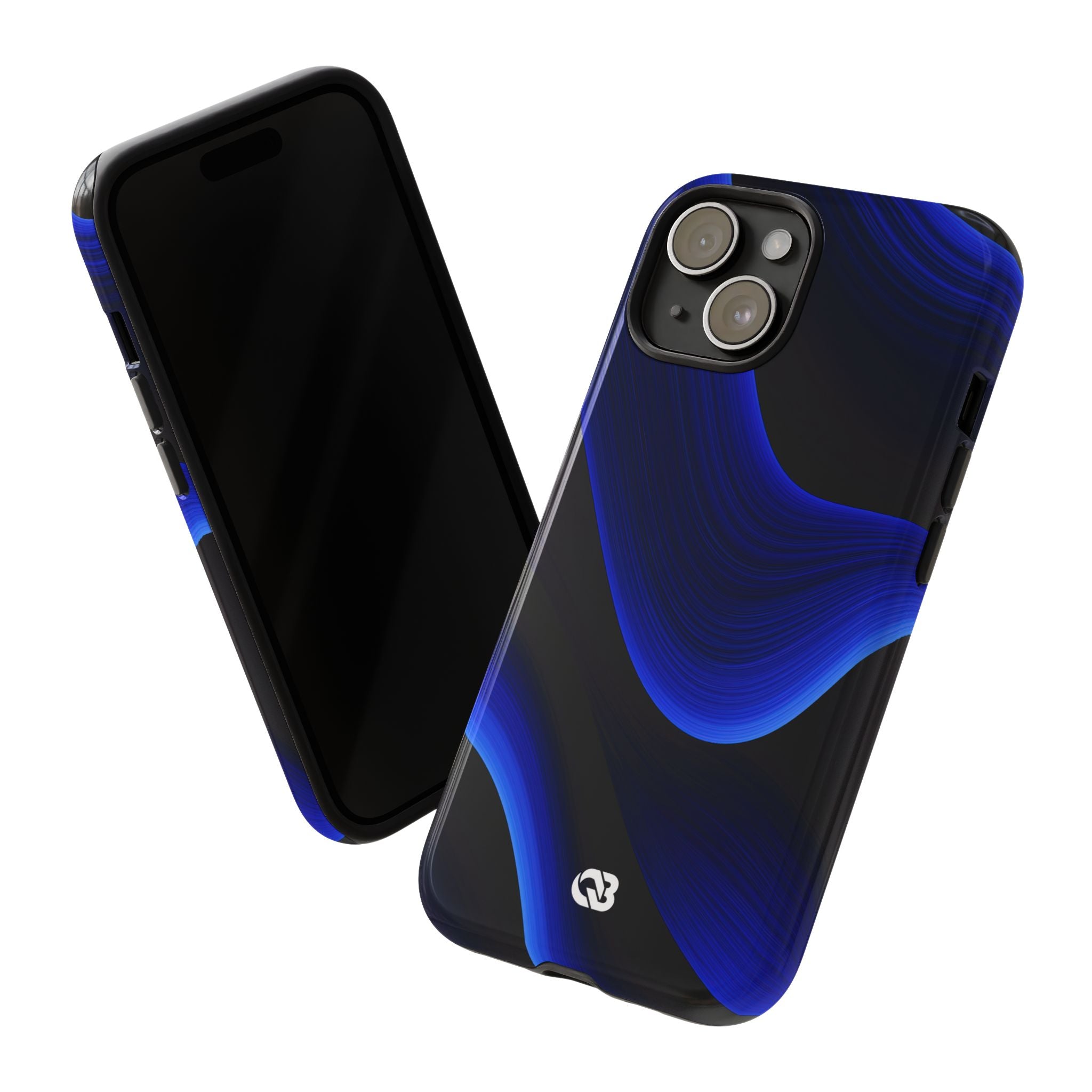 Blue Tough Phone Case for iPhone - Electric Cobalt Flow