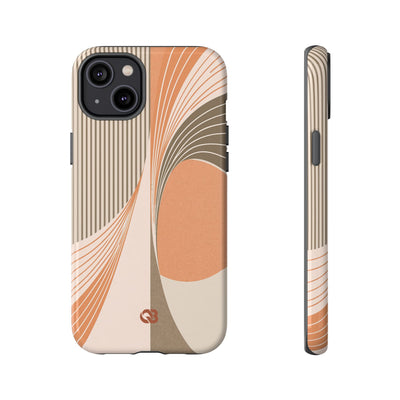 Orange Tough Phone Case for iPhone - Desert Arc Horizon