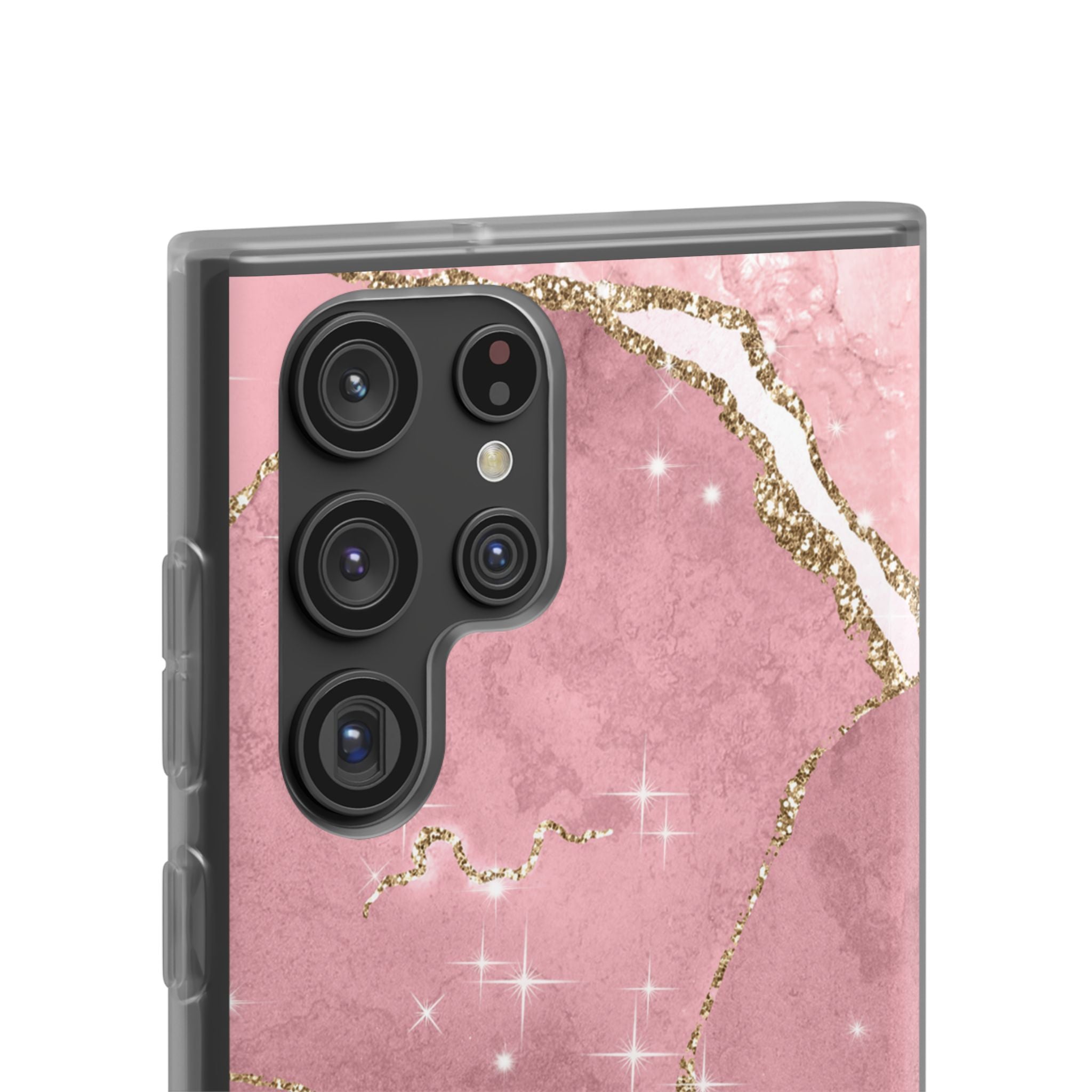 Rose Sparkle Marble · Soft Phone Case for Samsung