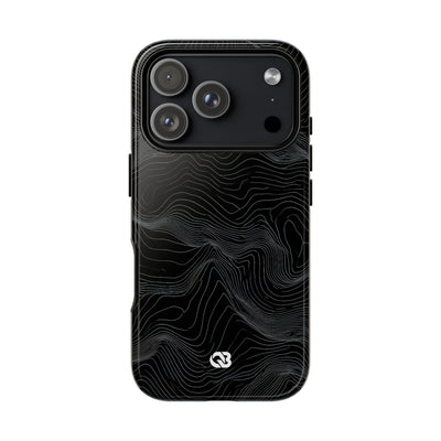 Obsidian Contour Elevation · Tough Phone Case for iPhone · Black