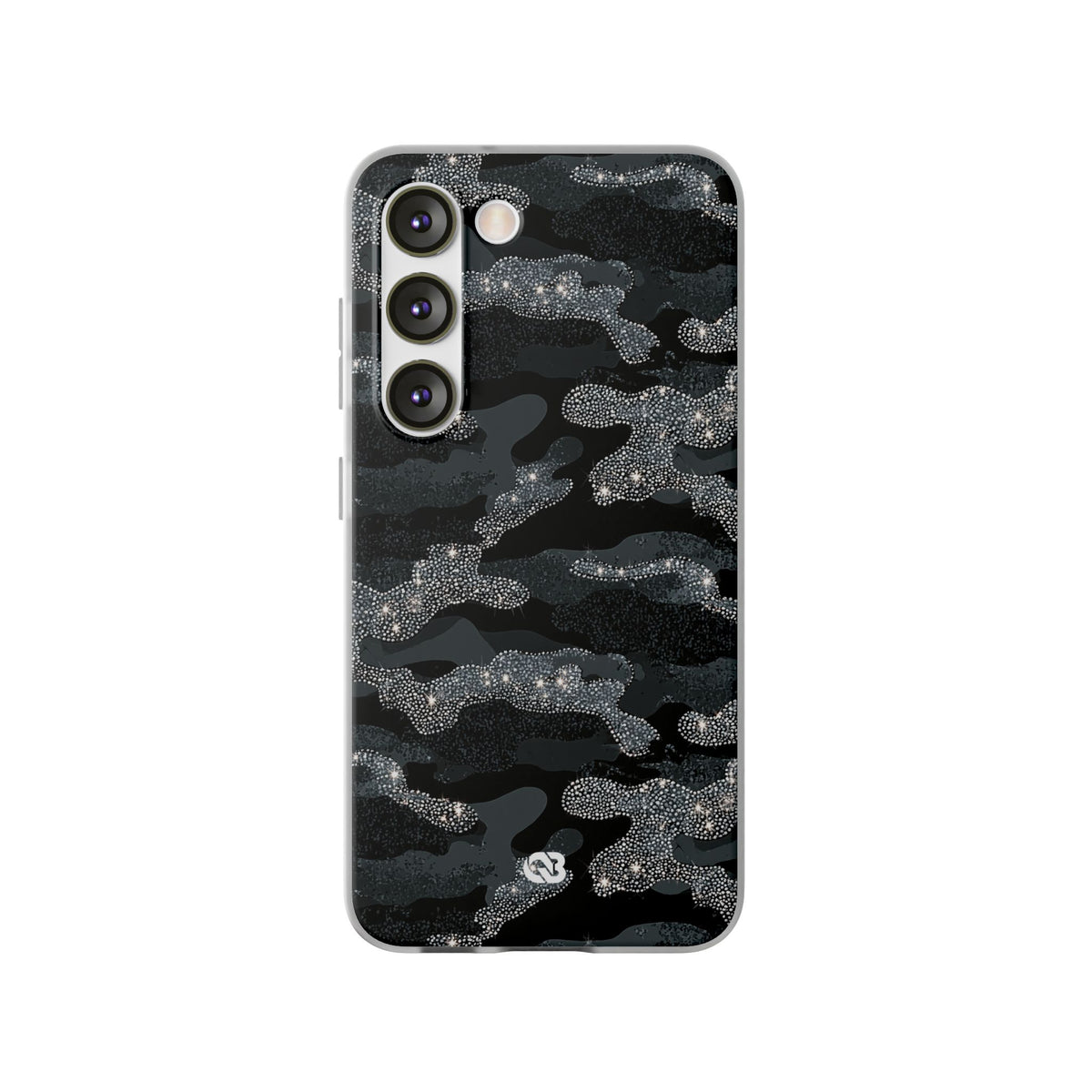 Glitter Shadow Camo · Lite Phone Case for Samsung · Black