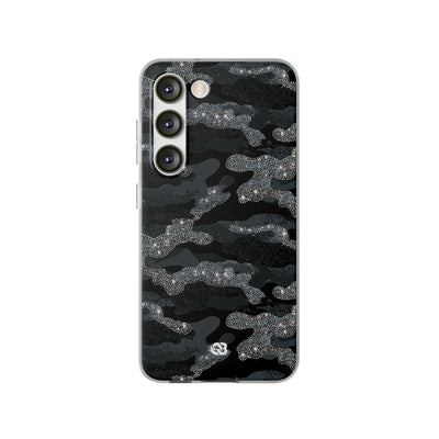 Glitter Shadow Camo · Lite Phone Case for Samsung · Black