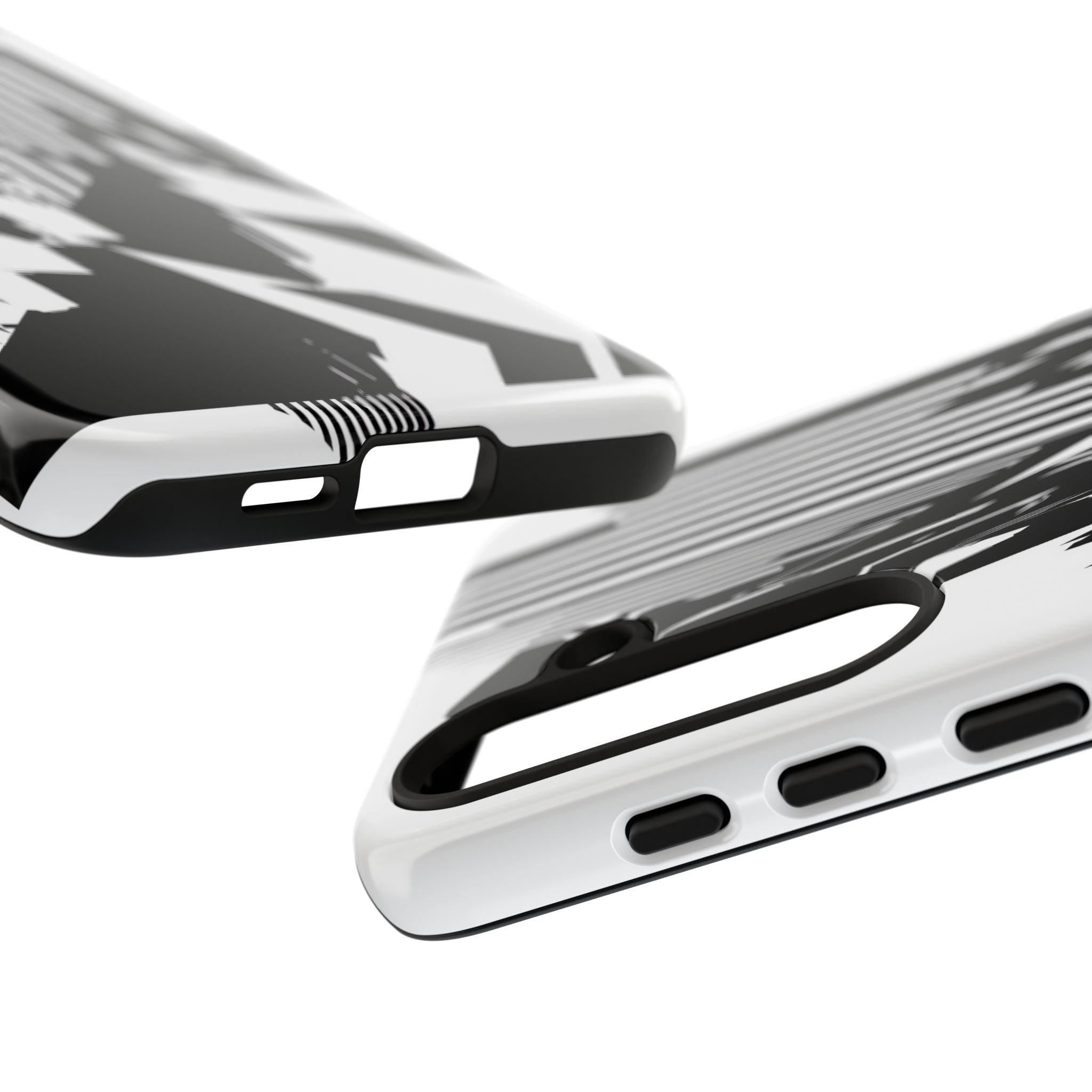 White Tough Phone Case for Samsung - Shattered Vector Spire