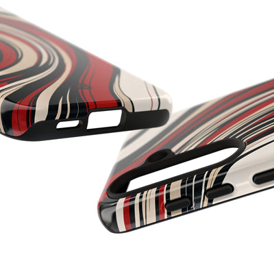 Crimson Flow Waves · Tough Phone Case for Samsung