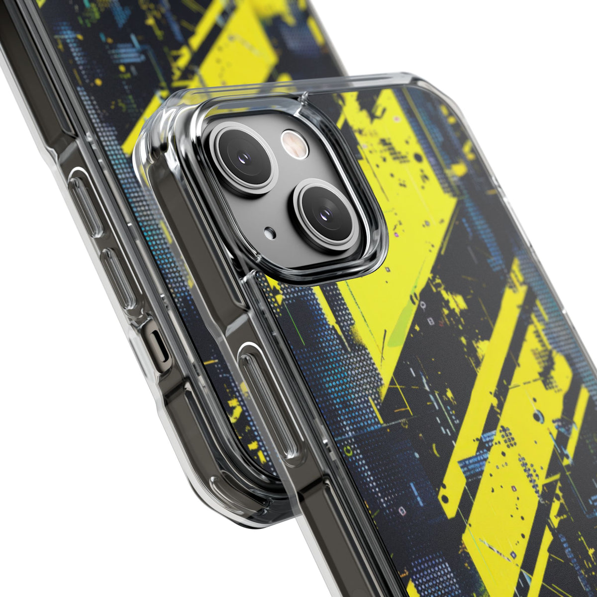 Acid Hazard · Clear Impact Magnetic Phone Case for iPhone ·  Yellow